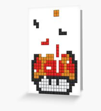 Super Mario Mushroom Pixel Greeting Card
