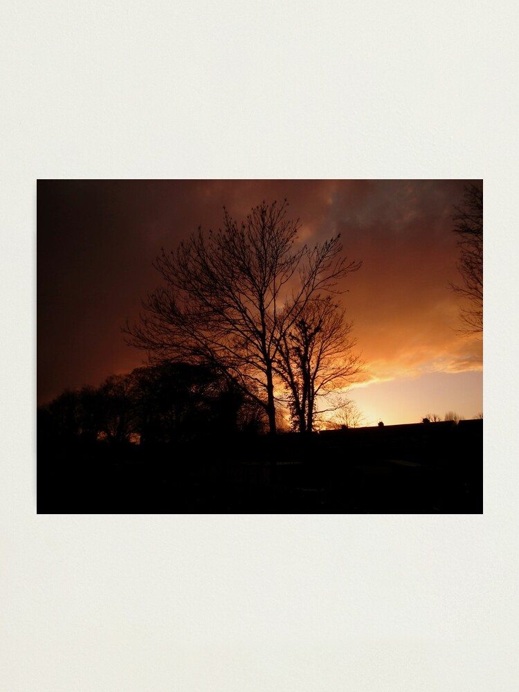 Alternate view of Evening Fire Sunset Photographic Print