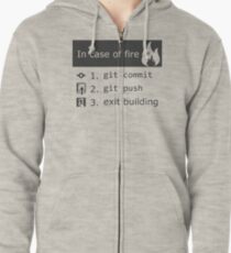 Git on fire Zipped Hoodie