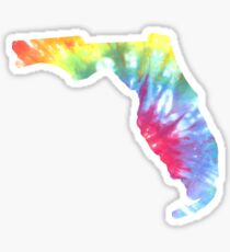 Florida Tie Dye Block Print Sticker