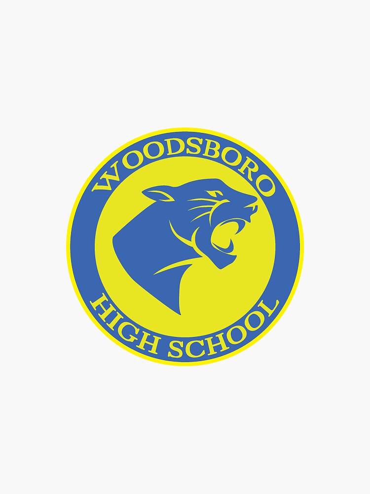"Woodsboro High School" Sticker by OldSkratch Redbubble