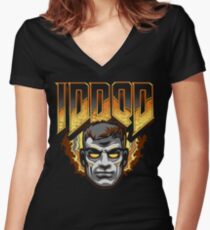 IDDQD - GOD MODE Women's Fitted V-Neck T-Shirt