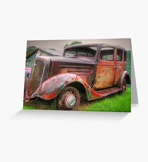Bonnie and Clyde getaway car Greeting Card