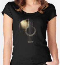 Acoustic Guitar Lite (please see description) Women's Fitted Scoop T-Shirt