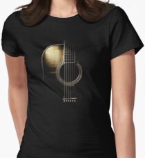Acoustic Guitar Lite (please see description) Women's Fitted T-Shirt