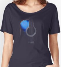 Blue Acoustic Guitar Hi-Lite Women's Relaxed Fit T-Shirt