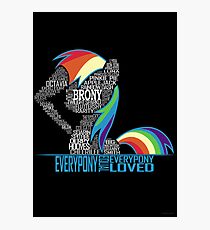 Brony Typography POSTER Photographic Print