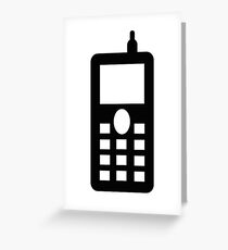 mobile telephone sign as clipart Greeting Card