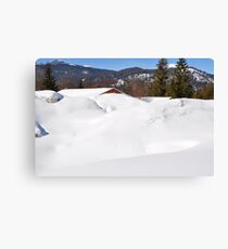 Germany, Alps, "Buried" in the Snow :) Canvas Print