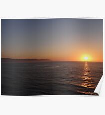 Sierra Madre with Sunset - Puesta del Sol con la Sierra Madre Poster