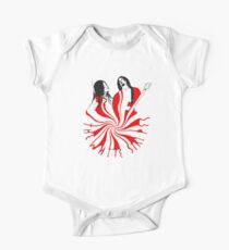 Candy Cane Children Short Sleeve Baby One-Piece