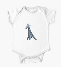 Blue Giraffe One Piece - Short Sleeve