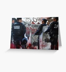 Protests in Paris Fragmented Greeting Card