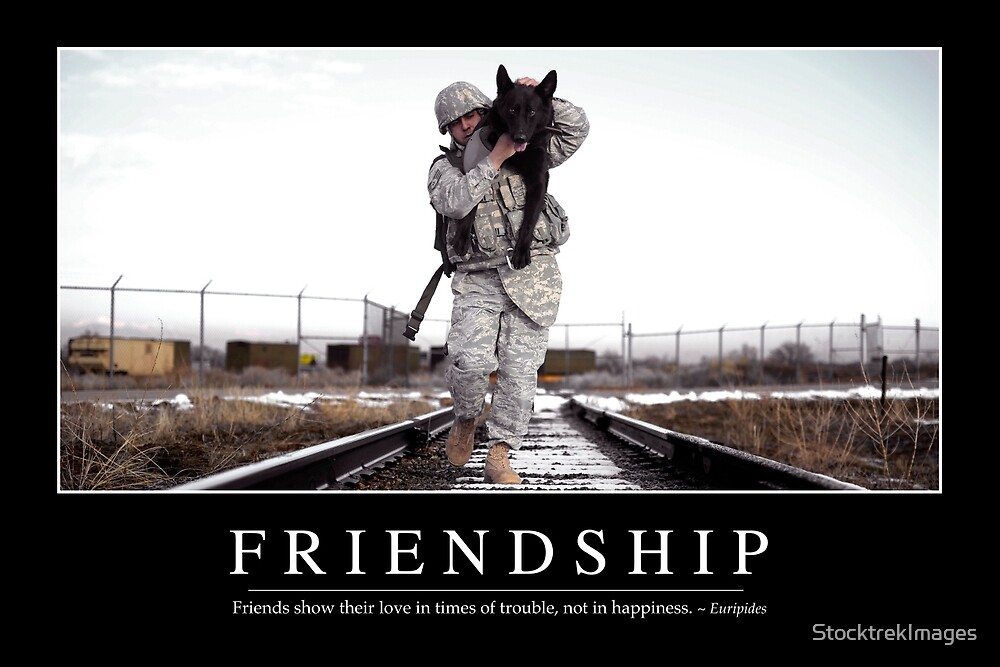 "Friendship: Inspirational Quote and Motivational Poster 