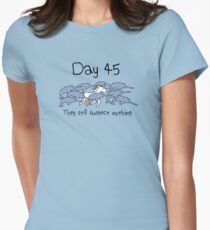 Day 45. They still suspect nothing (Narwhals + Unicorn) Women's Fitted T-Shirt
