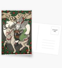 Nordic Santa - Green Postcards