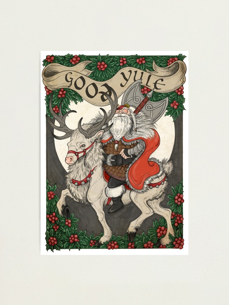 Alternate view of Nordic Santa - Red Photographic Print