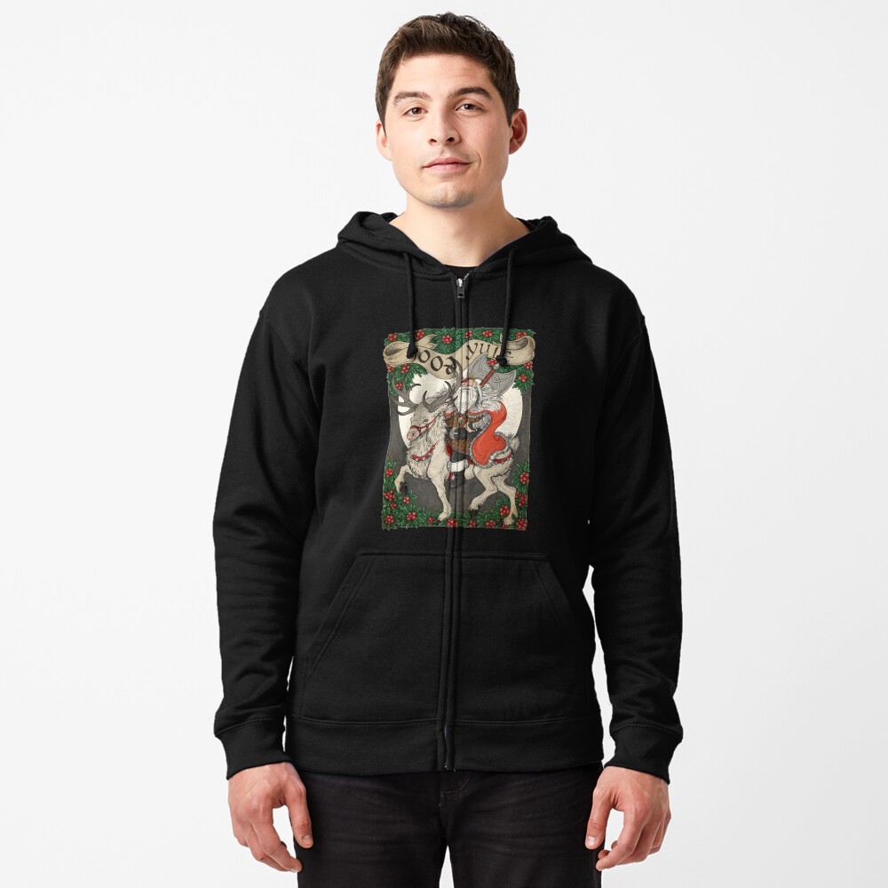 Nordic Santa - Red Zipped Hoodie