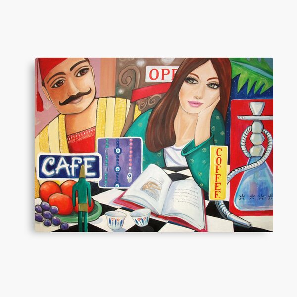 Cafe and Waterpipe Canvas Print