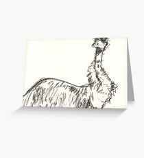 Bemused Emu Greeting Card