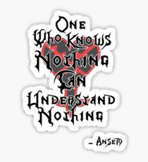 Kingdom Hearts: Ansem quote Sticker
