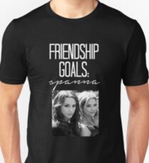 Freundschaftsziele; Spanna - Weiß Slim Fit T-Shirt