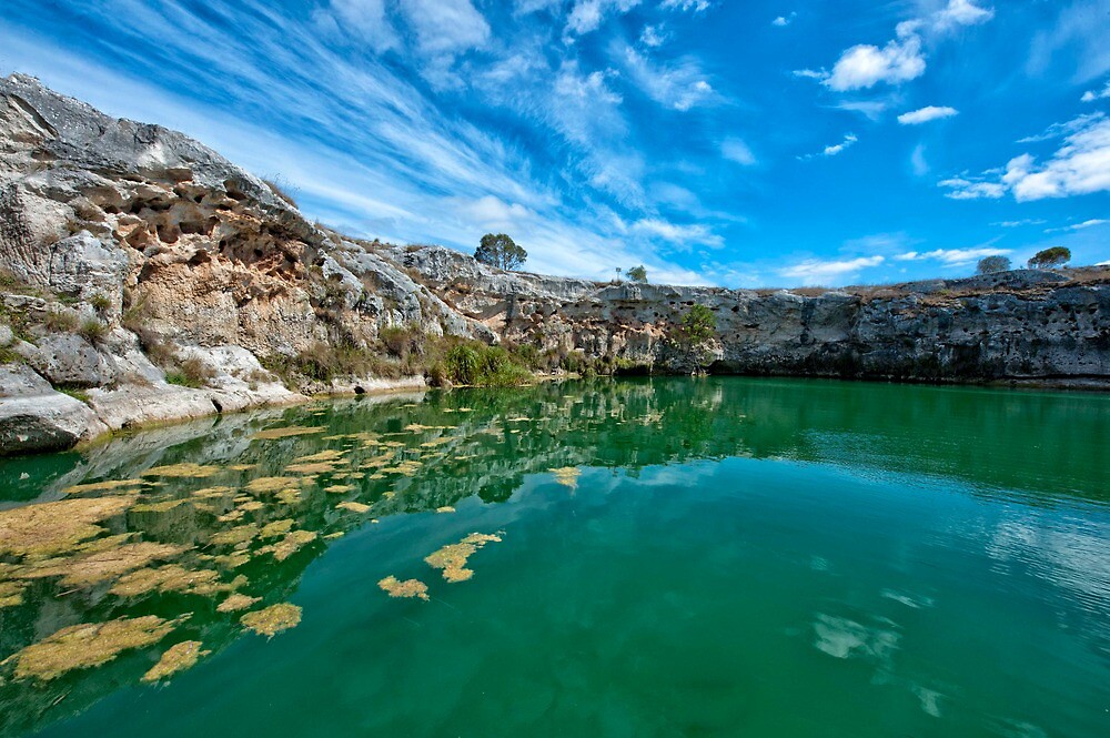 "Little Blue Lake. Mount Gambier SA." by LinleyandCharles Photography