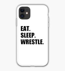 Eat Sleep Wrestle - Wrestling Design iPhone Case