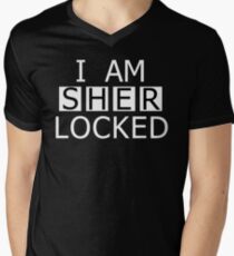 I AM SHER-LOCKED Men's V-Neck T-Shirt