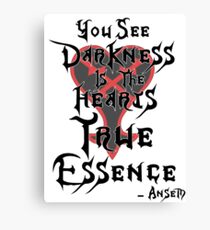 Kingdom Hearts: Ansem Quote Canvas Print