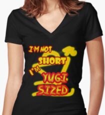 I'm not short, I'm Yugi Sized! Women's Fitted V-Neck T-Shirt