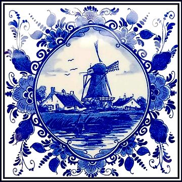 Dodo Dutch Delft Blue Tile Ceramic Mug 11oz 