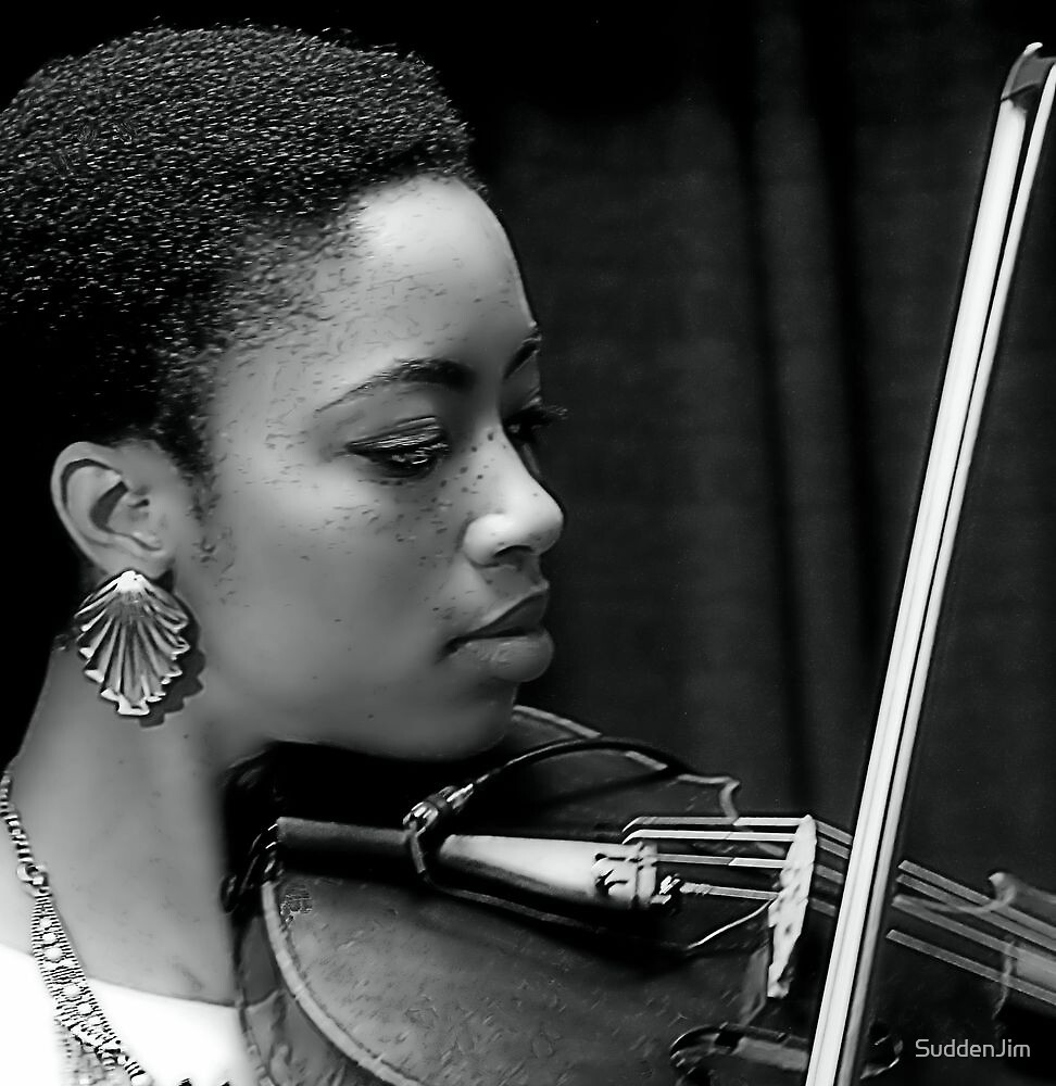 "She Plays Hip Hop On The Violin" by SuddenJim Redbubble