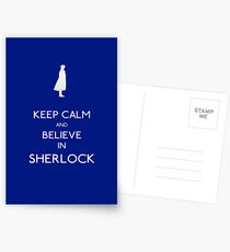 Keep Calm/Believe In Sherlock Postcards