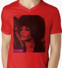 Angela Davis- Feminist Men's V-Neck T-Shirt