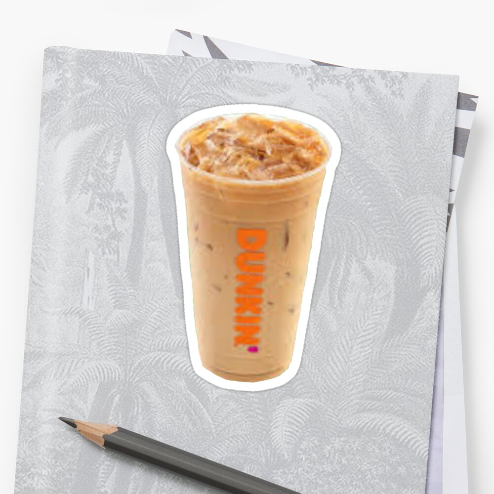 "Dunkin Iced coffee" Sticker by sickstickas101 | Redbubble