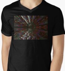 Silversun Peacock Sunrise Horizon Men's V-Neck T-Shirt