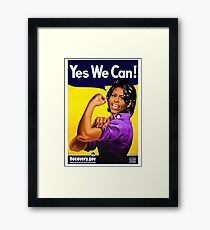 Recovery.gov Michelle Obama as Rosie The Riveter Framed Print