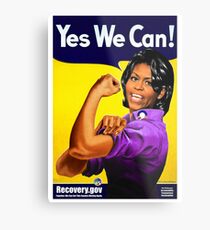 Recovery.gov Michelle Obama as Rosie The Riveter Metal Print