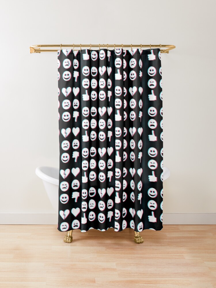 "Tik Tok" Shower Curtain by AlexAUDD Redbubble