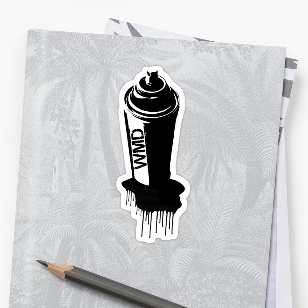 "Spray paint graffiti black" Stickers by 305movingart ...