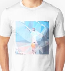Air Superiority Blue Abstract Low Polygon Background Slim Fit T-Shirt