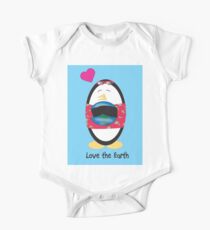 Waddles the Penguin Loves the Earth One Piece - Short Sleeve