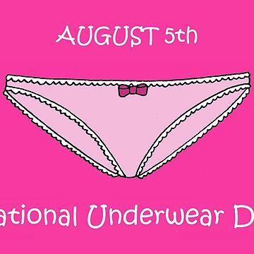 August 5th National Underwear Day Pink Panties | Greeting Card