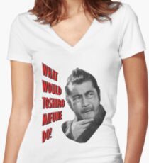 Toshiro Mifune Women's Fitted V-Neck T-Shirt