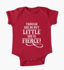 Shakespeare Quote Typography - Though She Be ... One Piece - Short Sleeve