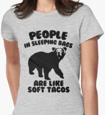 Camping Humor - Bear Food Women's Fitted T-Shirt