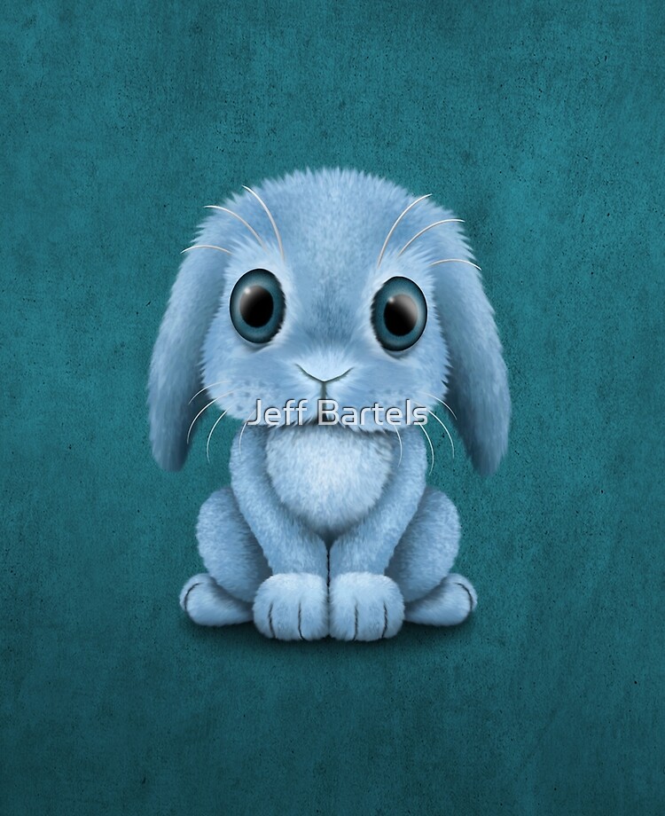 Cute Blue Baby Bunny Rabbit Ipad Case Skin