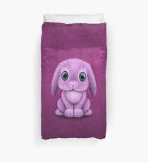 Cute Purple Baby Bunny Rabbit Duvet Cover