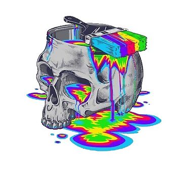 Artwork thumbnail, Trippy Colorful Skull by Jamest406